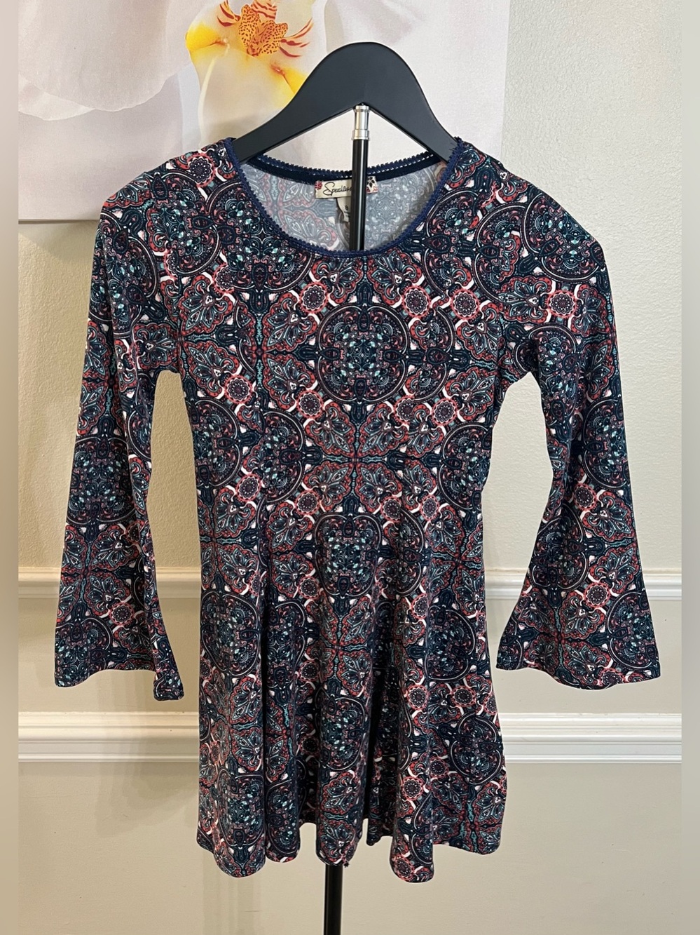 Beautiful Girls Speechless Paisley Medallion Print Multicolor Dress! Size 8.